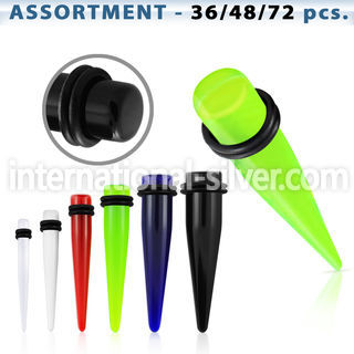 blk300 tapers acrylic body jewelry ear lobe