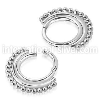 sgsh16 surgical steel hinged segment hoop chain balls