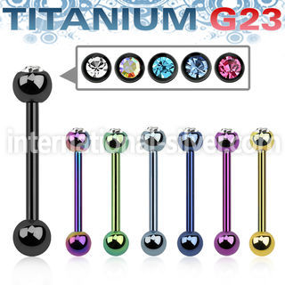 ubbtcs straight barbells anodized titanium g23 implant grade tongue