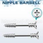 npsh5 straight barbells surgical steel 316l nipple